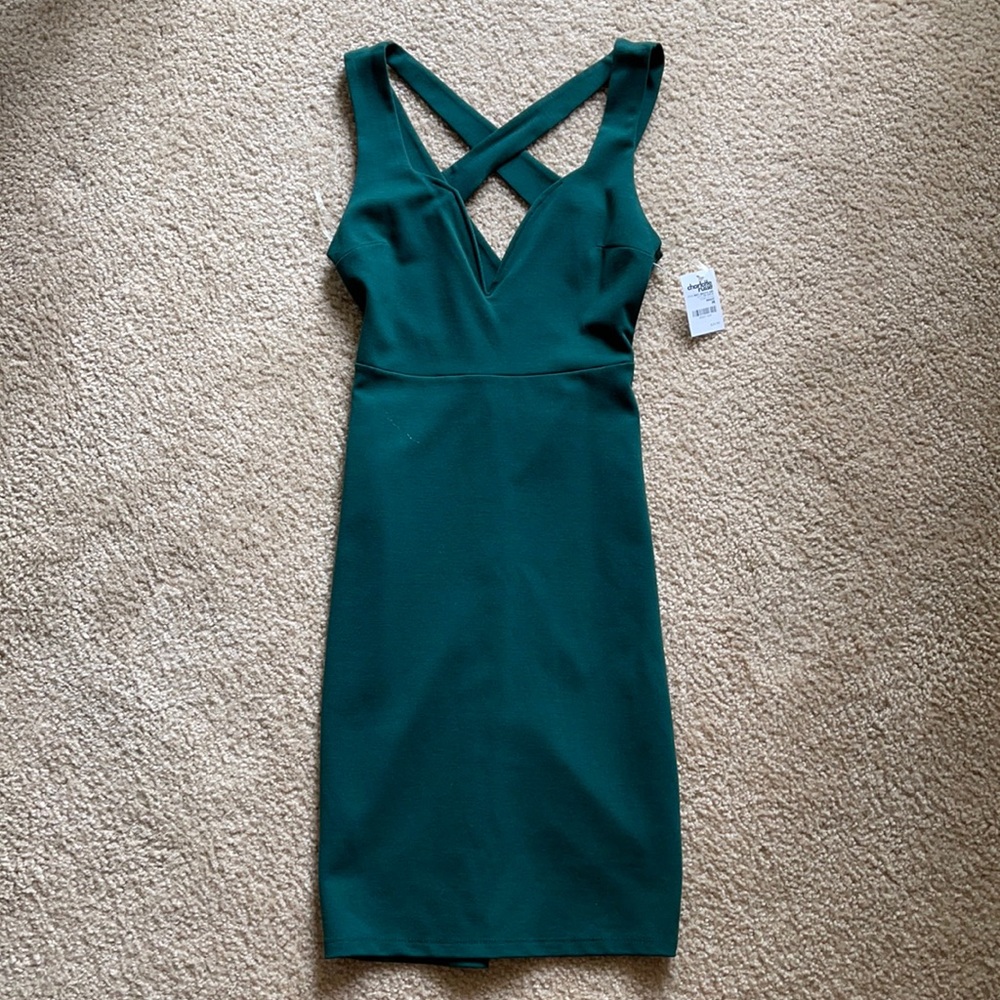 Green cocktail dress